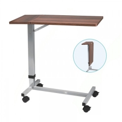 Träbord över sängen